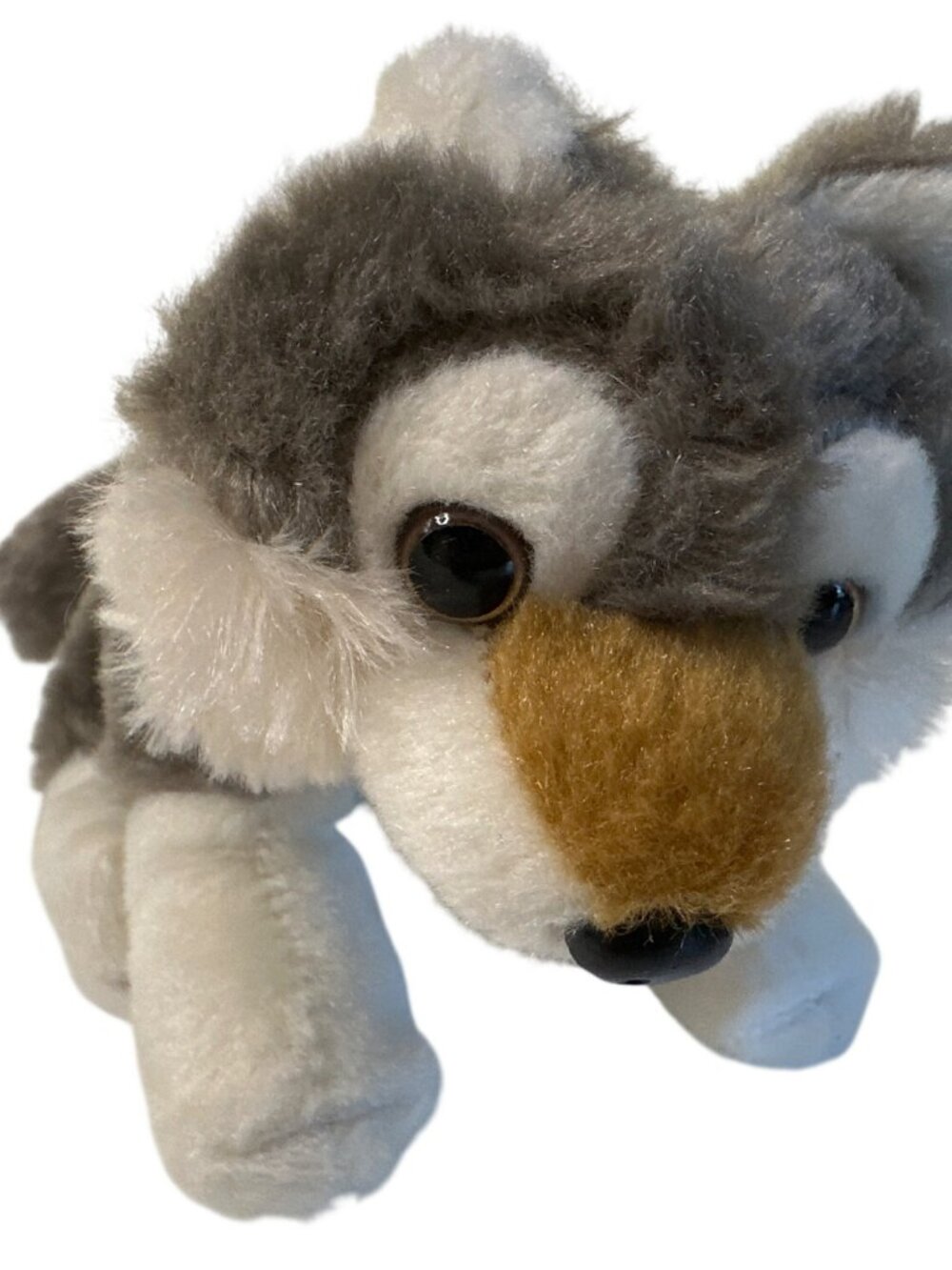 Wild Republic Wolf Plush Stuffed Animal Toy 8" Soft Cuddly Gray White Tiny Cute